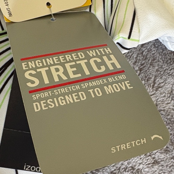 NWT Izod Golf Women's Short Sleeve V Neck Shirt with Cool FX; Sz: L - Picture 8 of 13